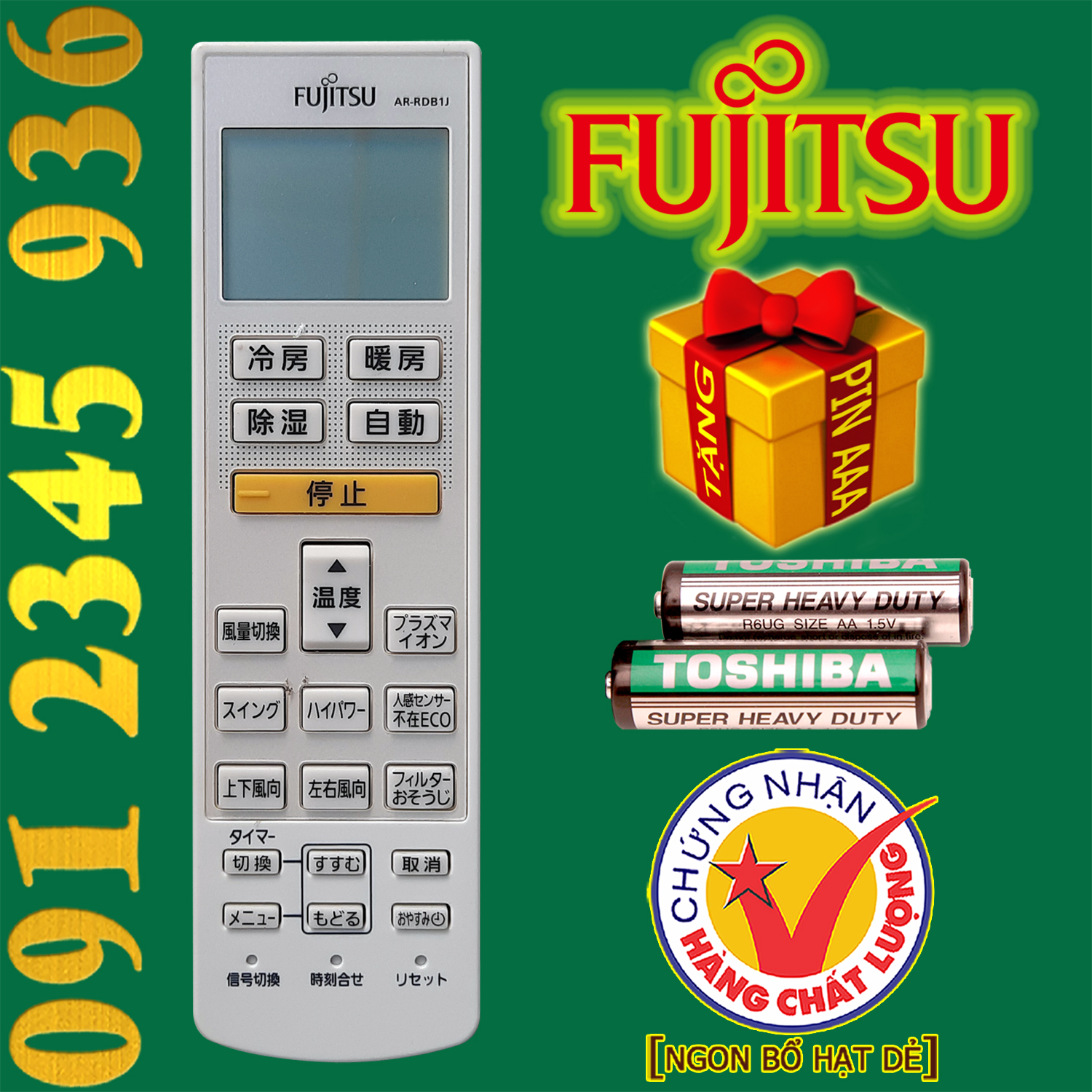 Điều khiển Fujitsu + cho điều hòa.