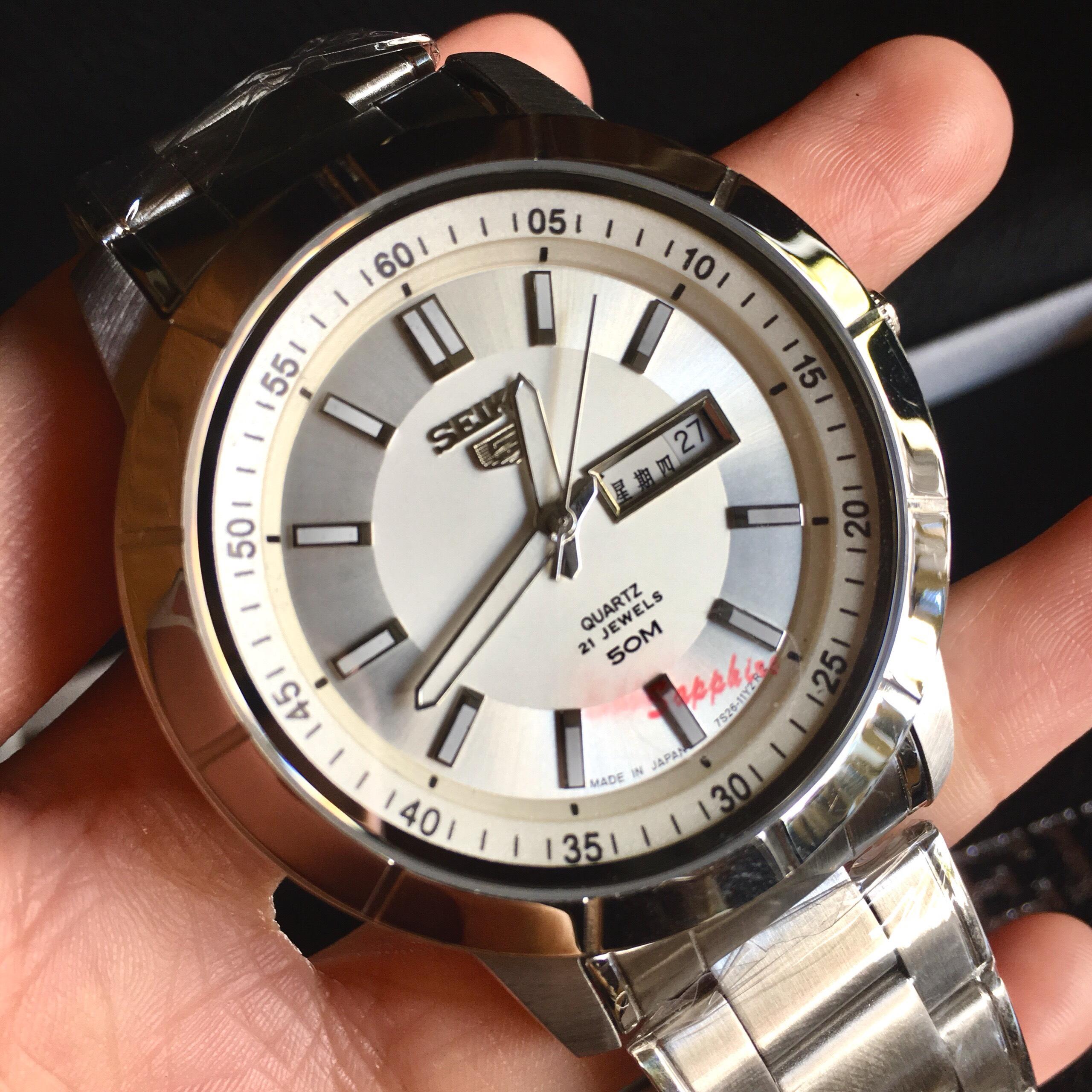 [HCM]Đồng hồ thời trang nam SEIKO dây kim loại - CAO CẤP