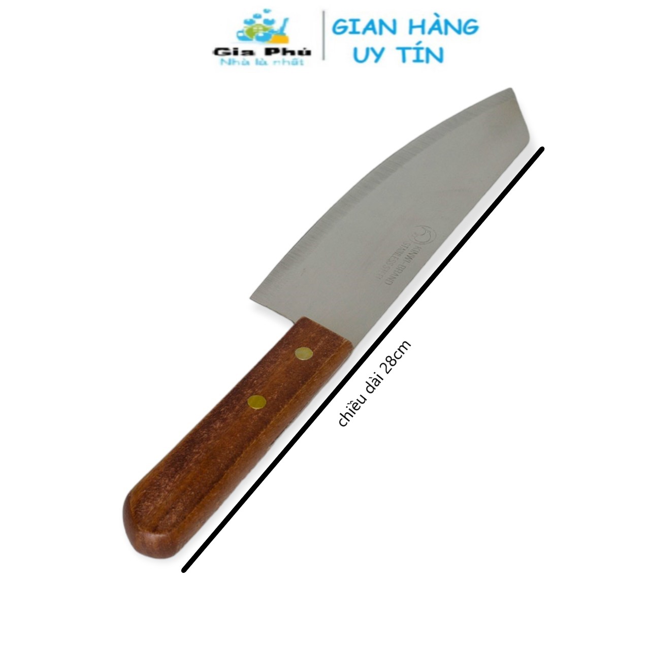 Dao thái lan kinwi cán gỗ lưỡi sắc bén 28cm 173