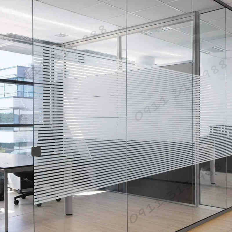Decal dán kính tự dính không keo sọc ngang khổ 90cm