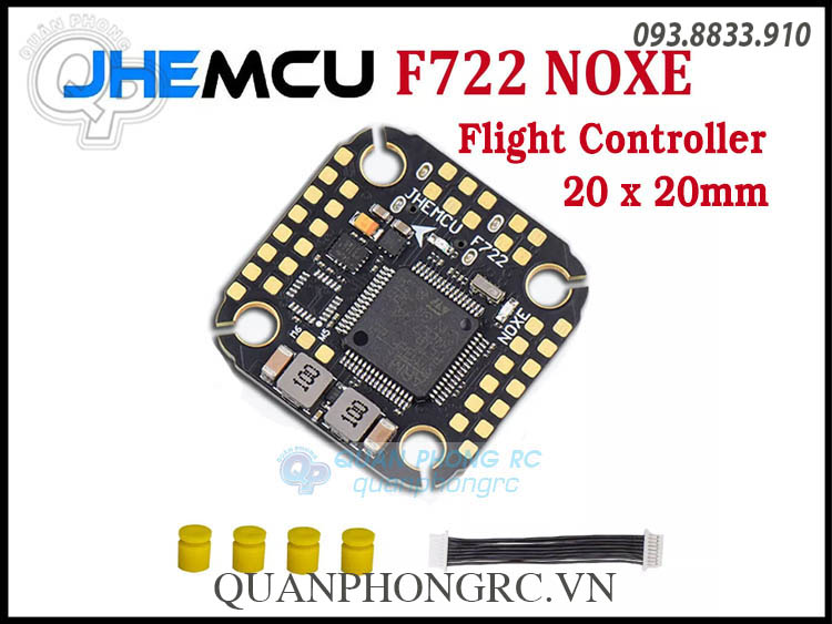 Mạch Cân Bằng máy bay JHEMCU F722 NOXE Flight Controller 3-6S 20x20mm