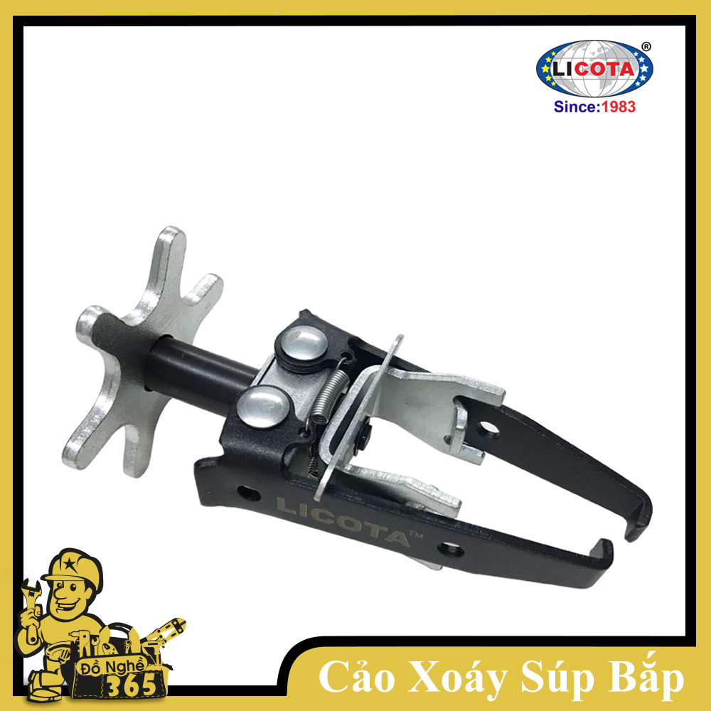 Cảo ép lò xo súp bắp (xupap) cao cấp Licota  -  ép lò xo của súp bắp trong máy xe hơi để mở van chặn lò xo móng ngựa và sau đó lấy cây súp bắp ra.