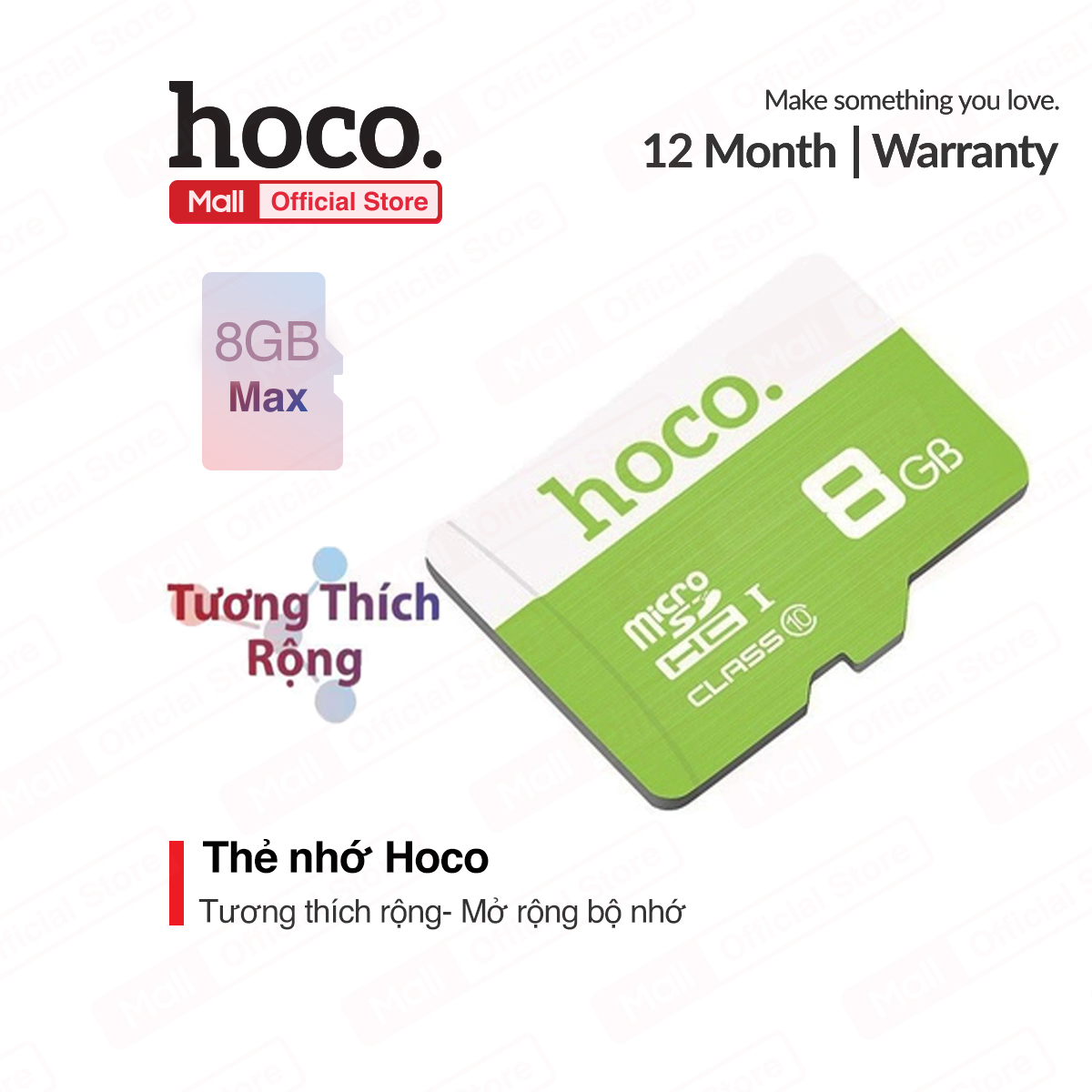 Thẻ nhớ hoco tốc độ cao 8gb tf micro-sd