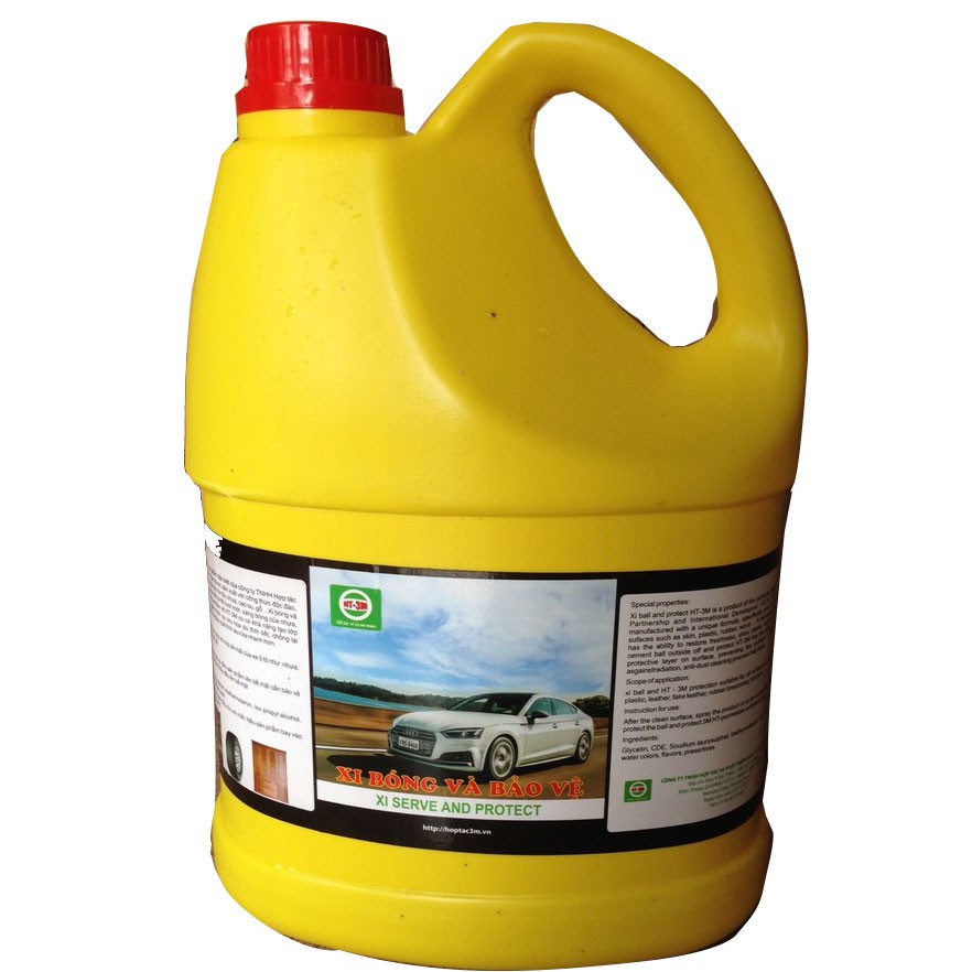 Xi bóng lốp cao su và bảo vệ lốp ht3m - tỷ lệ pha 1:2,5, can 4,5 lít