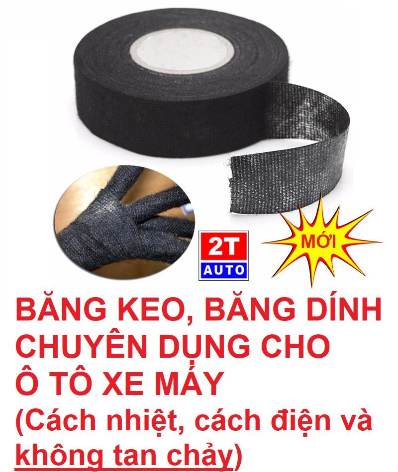 Cuộn Băng keo băng dính 15m chất liệu vải lông cừu cách nhiệt cách điện cho ô tô xe máy
