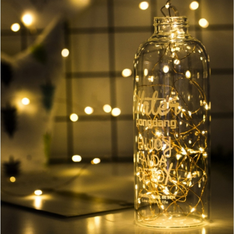 Đèn led trang trí decor phòng ngủ, phụ kiện trang trí tết quán cafe có 3 chế độ nháy dài 1m2 đến 3m 