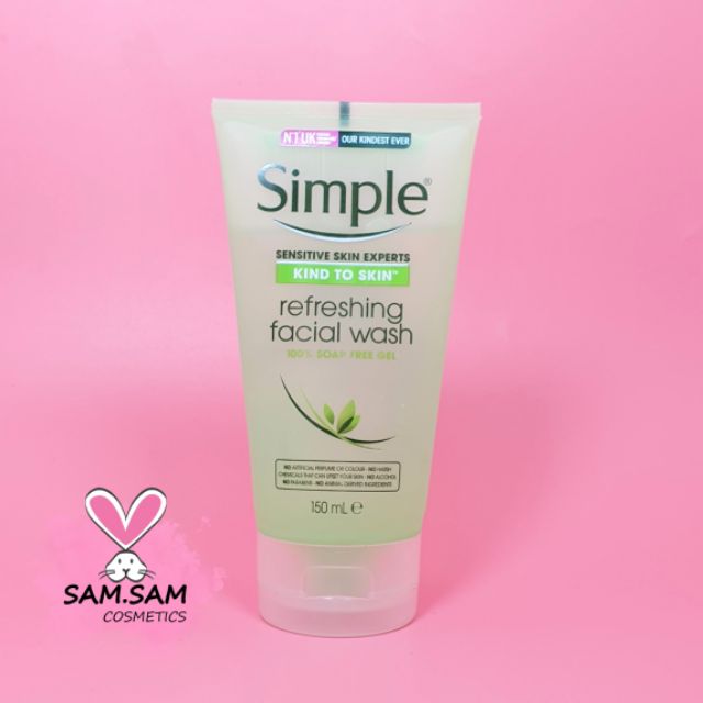 Sữa Rửa Mặt Dạng Gel Simple Kind To Skin Refreshing Facial Wash Gel