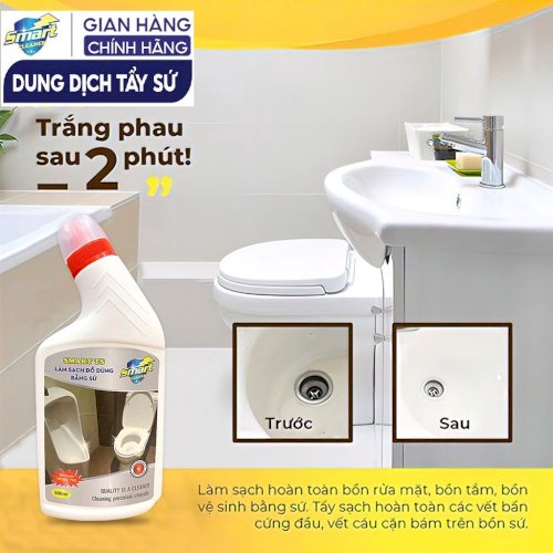 Nước tẩy bồn cầu - tẩy sứ smart ts
