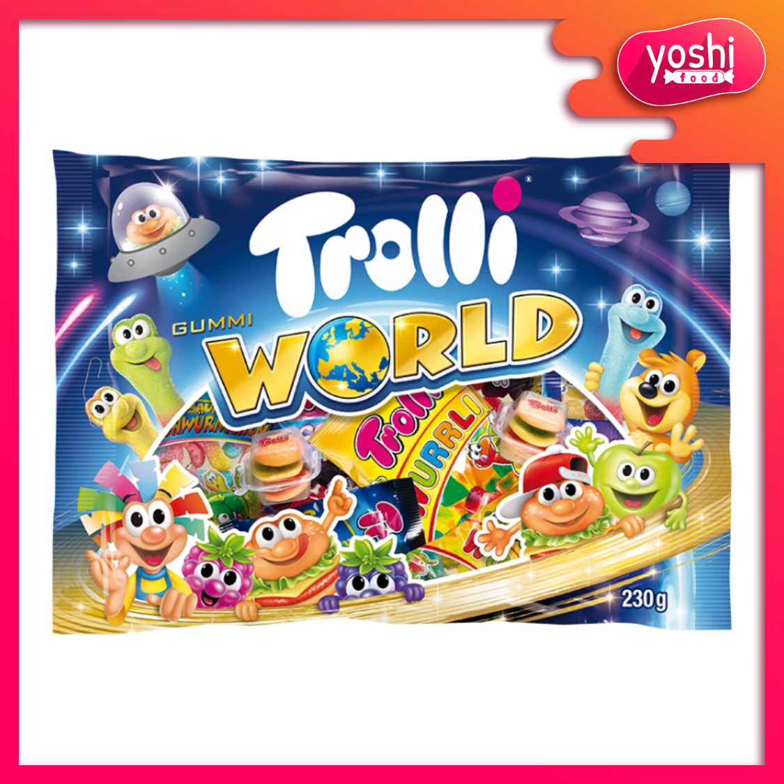 Kẹo Dẻo Tổng Hợp Trolli Gummi World 230gr - Đức