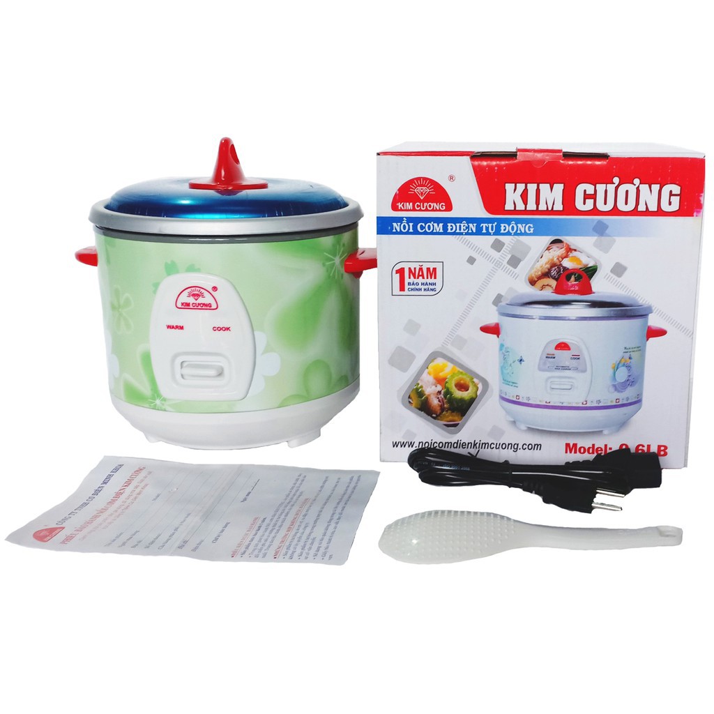 Nồi cơm 0.6 lít kim cương kc-0.6l, nồi cơm điện kim cương kc 0.6l, nồi cơm điện, giá rẻ, chính hãng