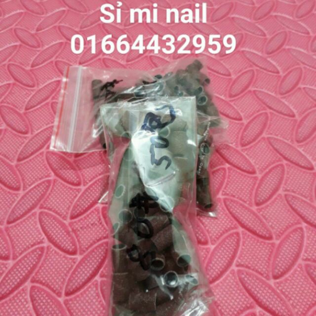 Gói 50c đầu nhám lắp đầu mài phá gel phá móng cho máy mài đủ 3 cỡ độ nhám từ nhám 8. 10 .12 thích hợp cho việc mài phá mài mịn.....
