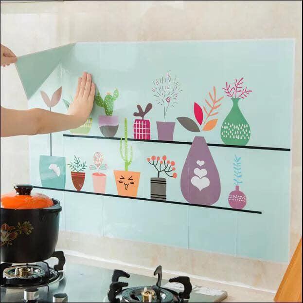 COMBO 2 Giấy dán tường nhà bếp cách nhiệt đa năng giao màu gấu nhiên - giấy rán tường