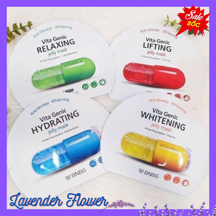 {HÀNG MỚI] Hộp 10 miếng mặt nạ thạch dưỡng da Banobagi Vita Genic – Mặt nạ giàu Vitamin cứu tinh cho làn da xỉn màu dưỡng da trắng sáng