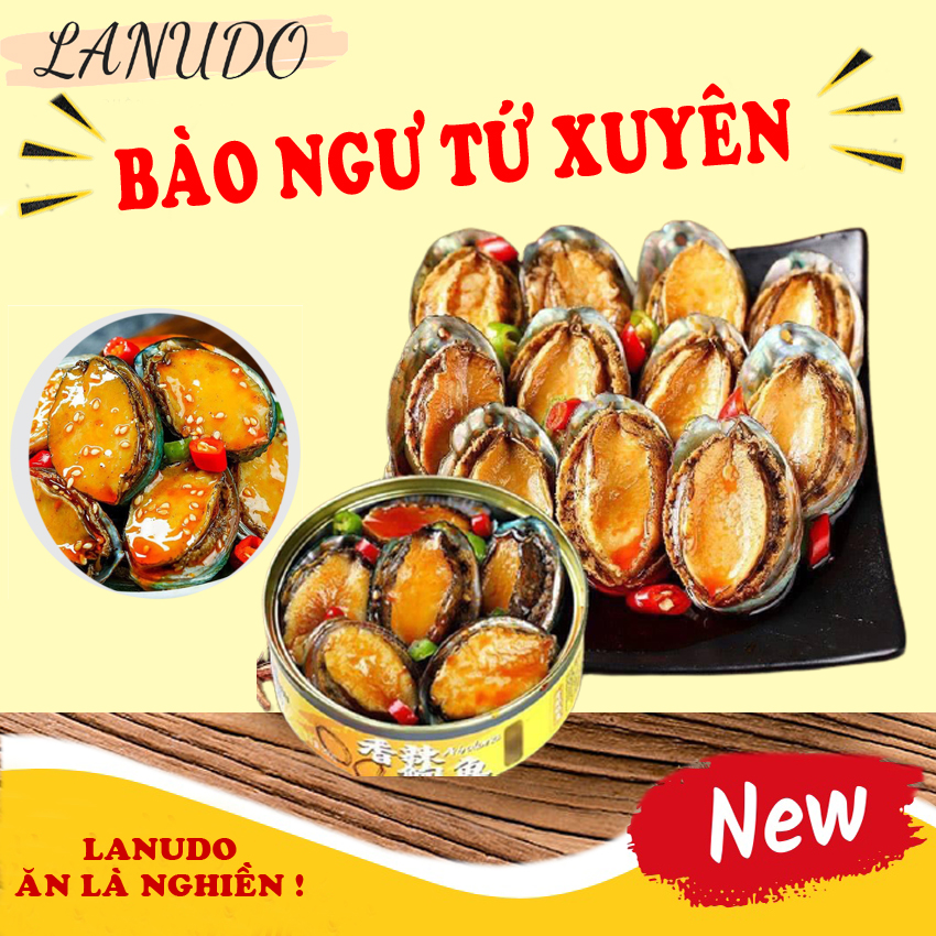 Bào ngư đóng hộp sốt cay tứ xuyên ăn liền hộp 100 gam siêu ngon