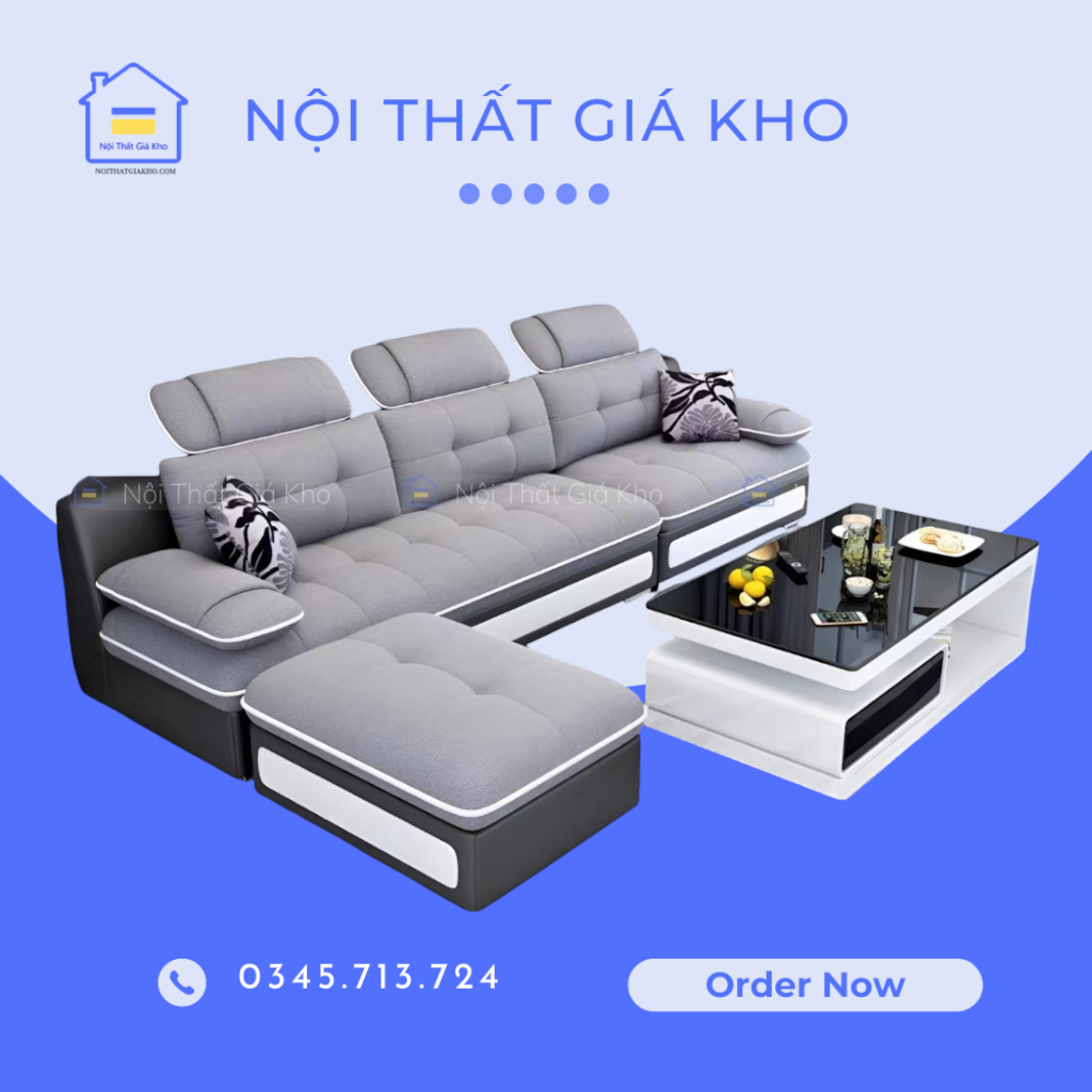 Sofa băng 2m bọc vải Hàn Quốc - Sofa giá rẻ nhỏ gọn