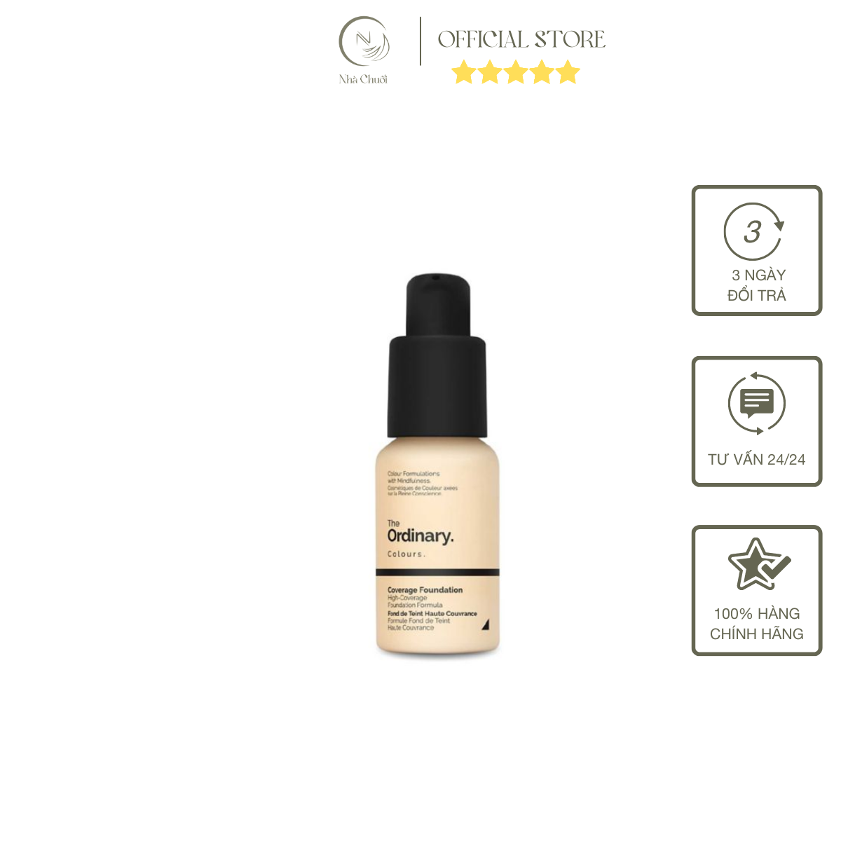 Kem nền The Ordinary Serum Foundation 30ml (1.1N 1.2N 1.0NS 1.0N 1.0P)