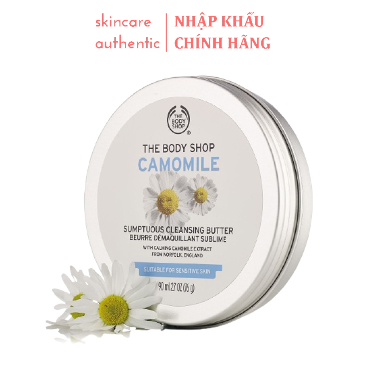 Sáp Tẩy Trang Camomile Sumptuous Cleansing Butter The Body Shop 90G, tẩy trang da mặt cực sạch