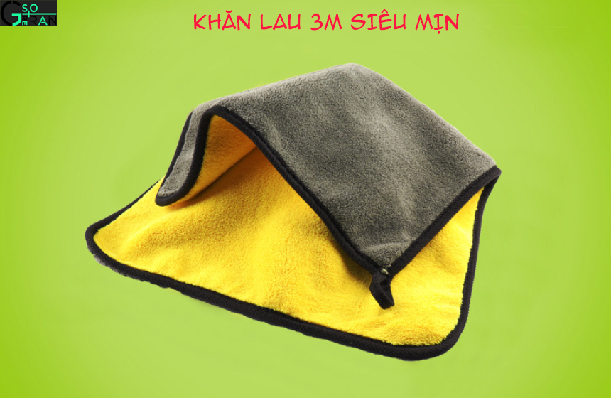 Combo 3 khăn 30x30cm lau xe chuyên dụng Microfiber siêu hút nước
