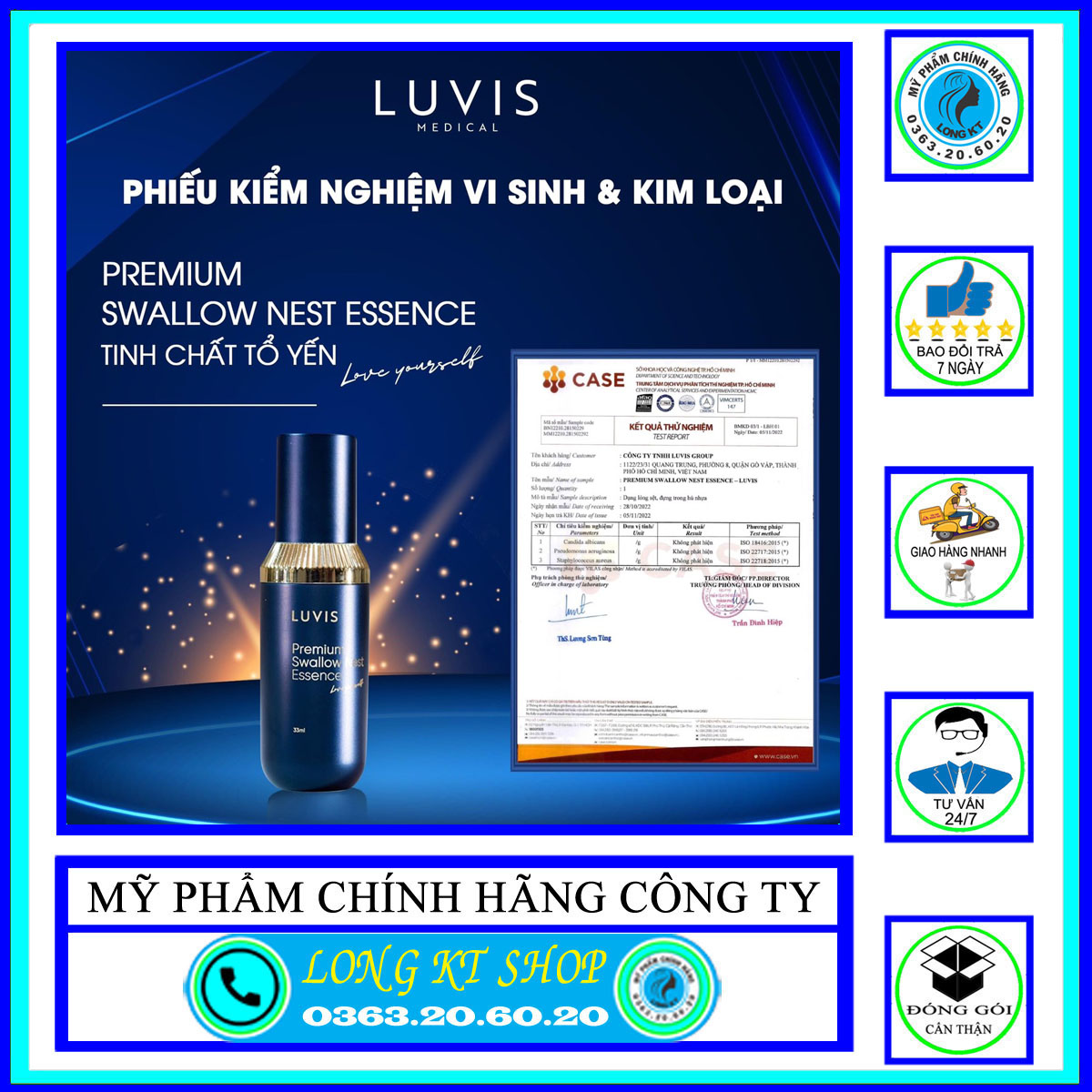 [Bà lão - Luvis mẫu mới] Serum dưỡng da Luvis 33ml - Dưỡng trắng da, dưỡng ẩm da, giúp giảm nhăn da, giúp da săn chắc, hỗ trợ phục hồi da, giúp ngăn ngừa lão hóa da