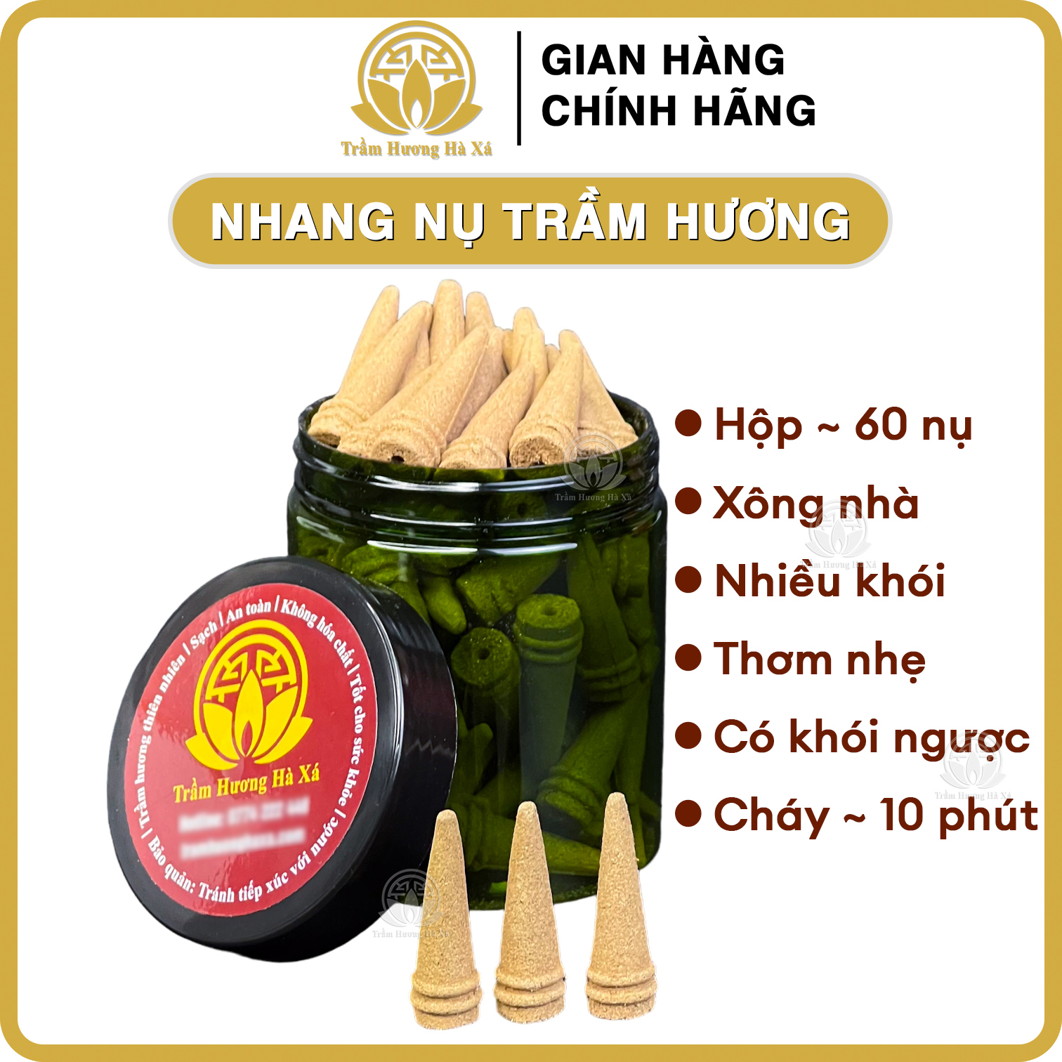 Nhang nụ trầm hương nụ đốt xông nhà tẩy uế đồ thờ cúng phong thủy thu hút tài lộc nhang sạch an toàn cho sức khỏe Trầm Hương Hà Xá
