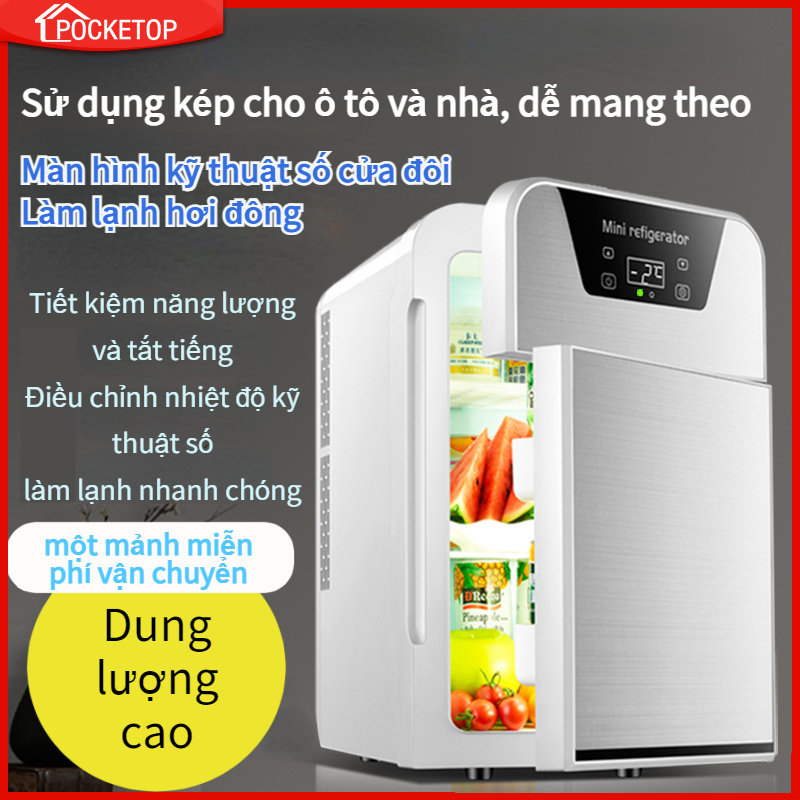 POCKETOP Tủ lạnh mini dung tích cho xe hơi gia đình kí túc xá