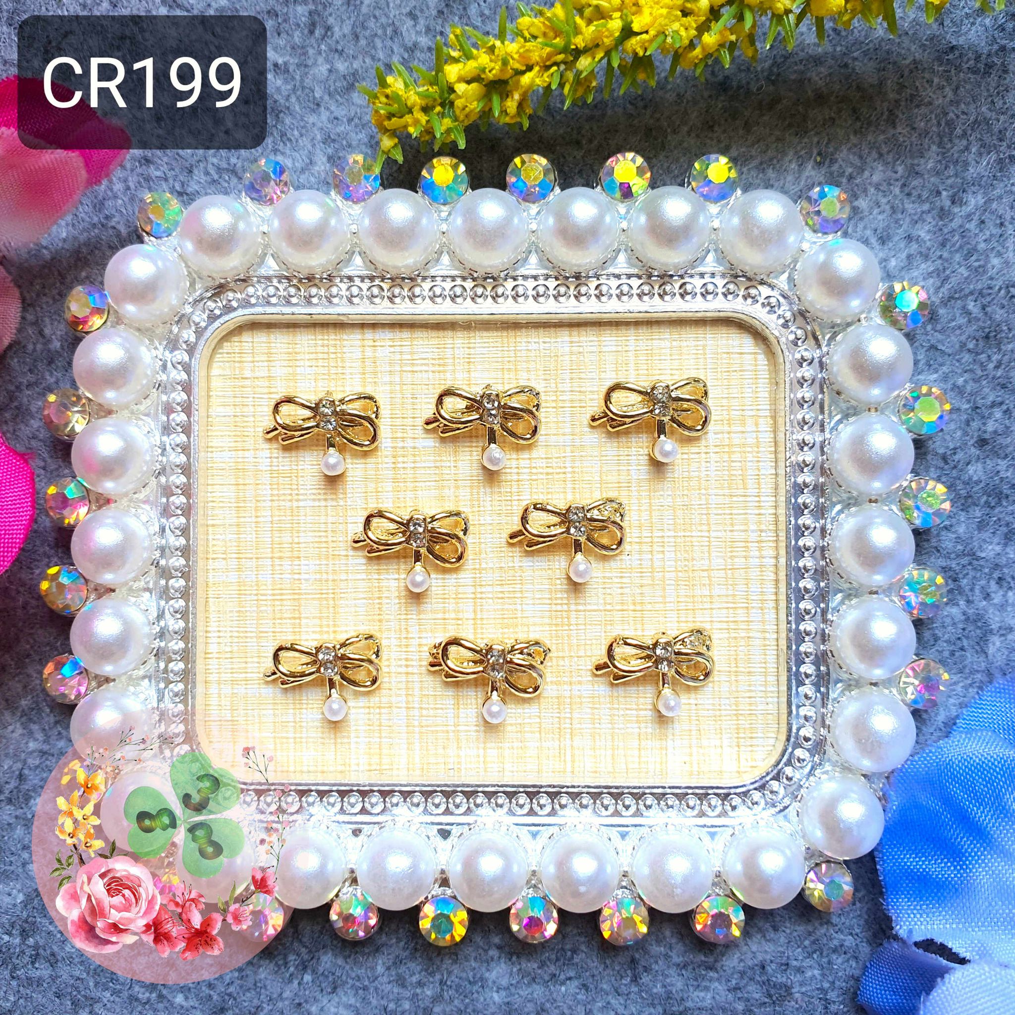 Mã CR199 . Charm kim loại đính đá trang trí móng siêu xinh.