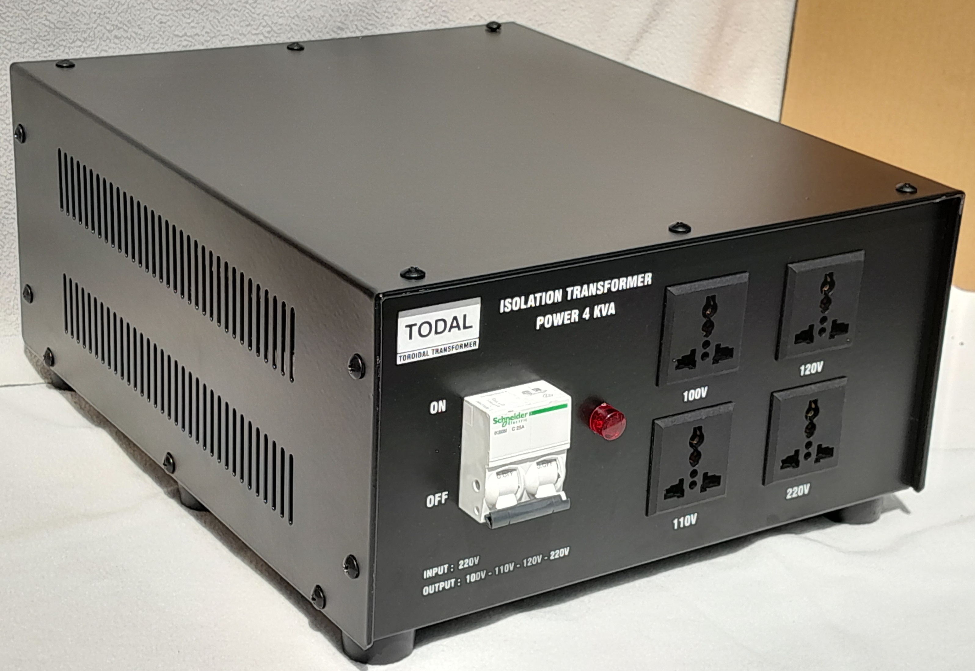 Biến áp cách ly xuyến todal 4kva - điện vào 220v - điện ra 220v/120v/110v/100v
