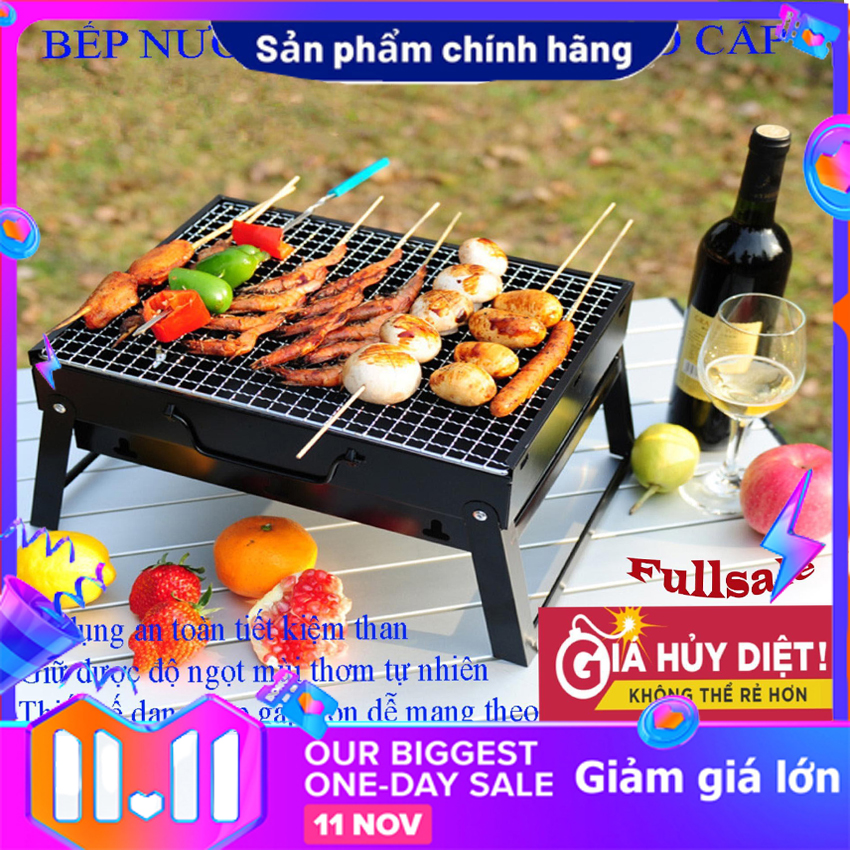 Lò nướng than không khói - Bếp nướng than xếp gọn tiện lợi-Bếp nướng than chống khói kèm Vỉ nướng Hình chữ nhật - Bếp nướng than , bếp nướng than hoa gấp gọn , bếp nướng than chống khói , bếp nướng bbq ngoài trời