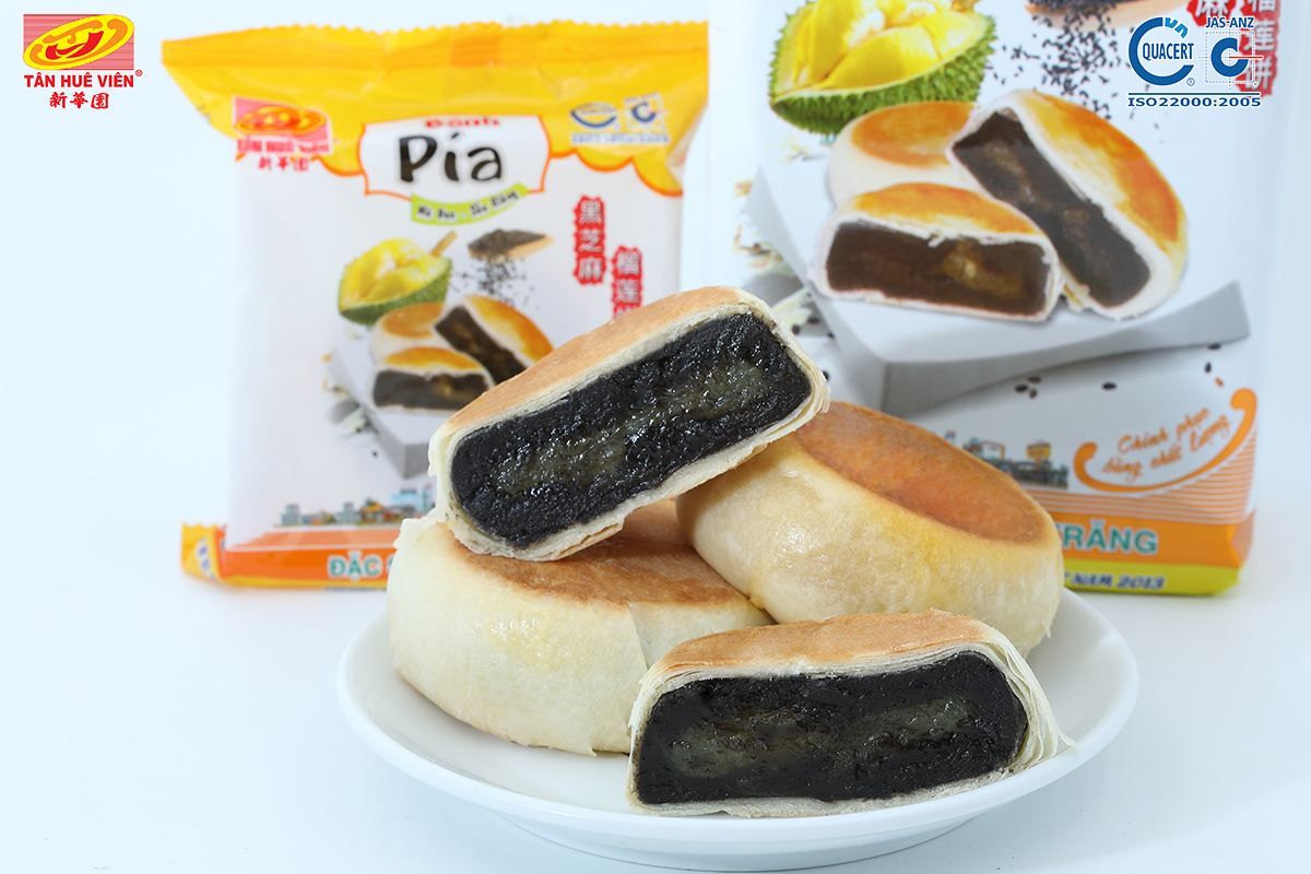 Bánh pía chay mè đen 400gr Tân Huê Viên