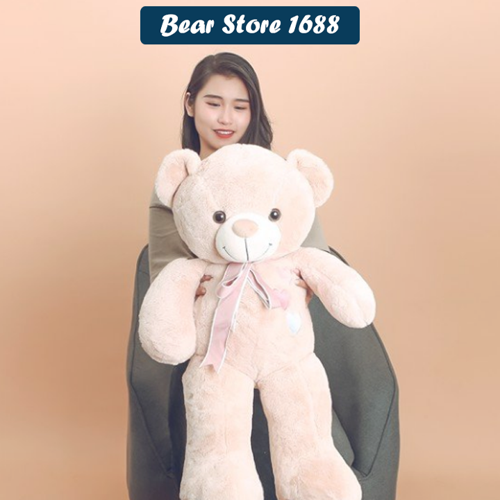 Gấu Bông Teddy Cao Cấp Khổ Vải 1m2 Cao Thực 90cm Siêu To Chuyên Làm Qùa Tặng