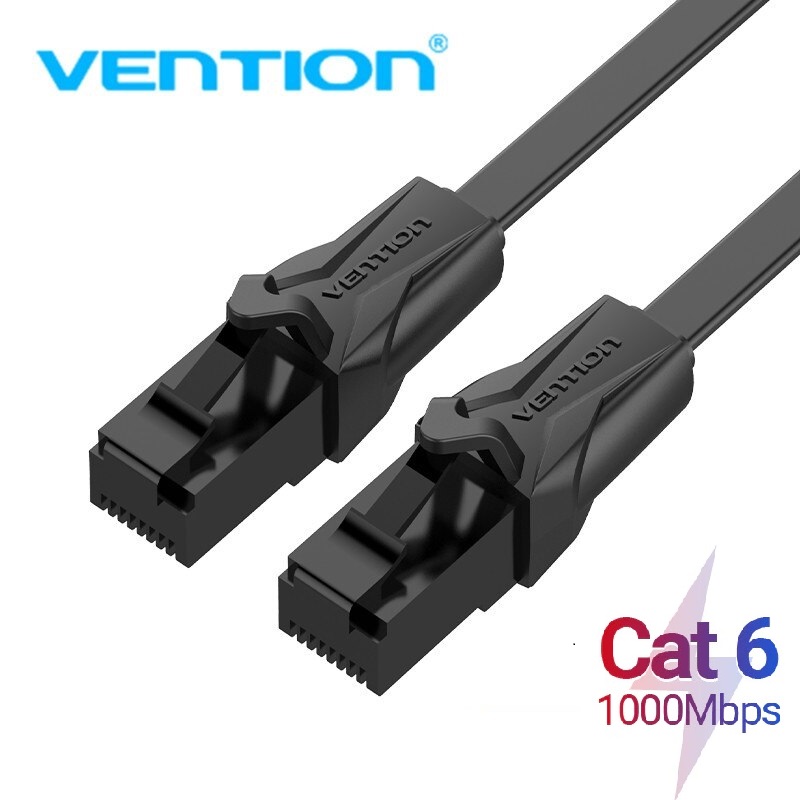 Dây cáp mạng Lan Cat6 đúc sẵn 2 đầu Vention dài 10m-30m tốc độ Gigabit - Hàng chính hãng