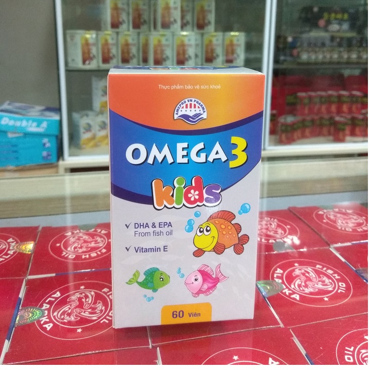 Viên Uống bổ mắt Omega 3 Kids - Bổ sung DHA , Hỗ trợ tăng cường thị lực, cải thiện tình trạng khô mắt, mỏi mắt ở trẻ- Hộp 60 Viên Nang