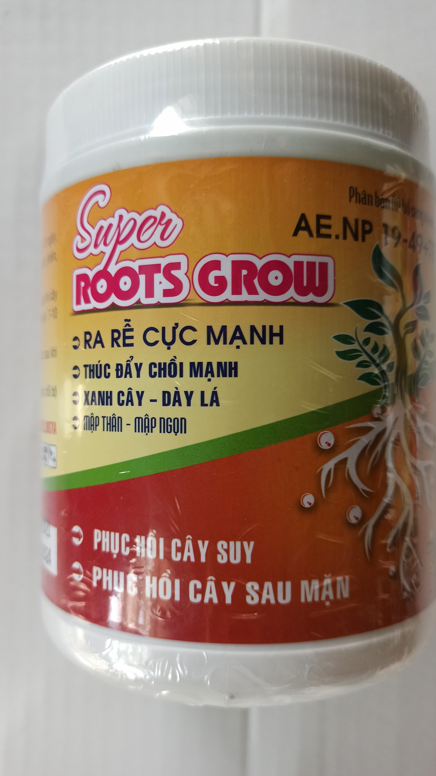 Phân bón np + vi lượng super roots grow - hộp 500g