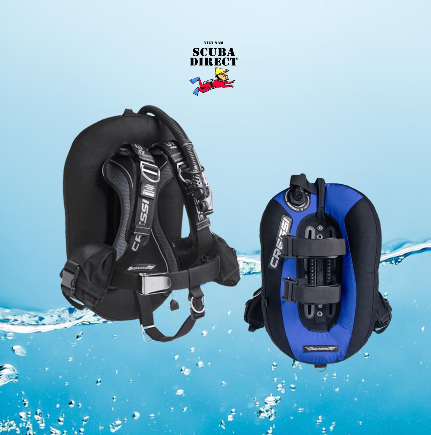 ÁO PHAO HƠI - CRESSI AQUAWING PLUS BCD