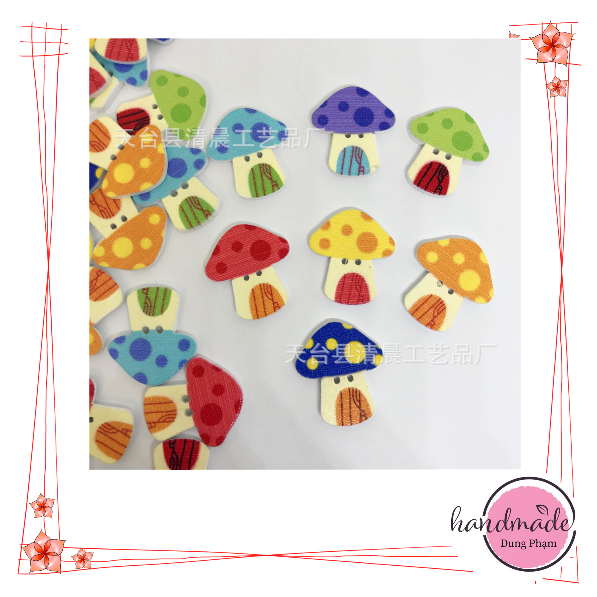 Cúc nhựa handmade - cúc vintage trang trí scrapbook, cúc áo