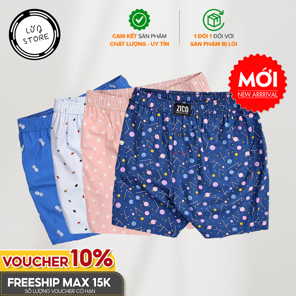 Quần đùi nam mặc nhà, quần ngắn cotton mềm mát LỬNG STORE (Màu ngẫu nhiên)