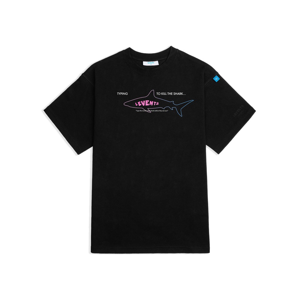 ←★→áo thun levents shark/ black