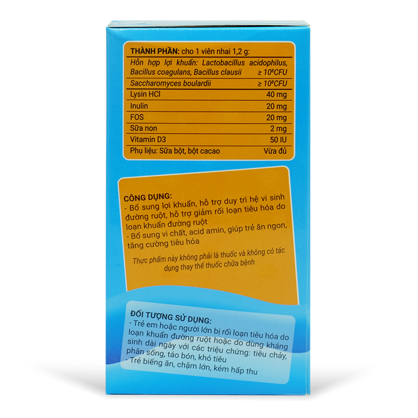 Viên nhai bio acimin chew hỗ trợ biếng ăn và táo bón bioacimin (Xanh lá - Táo bón):5298