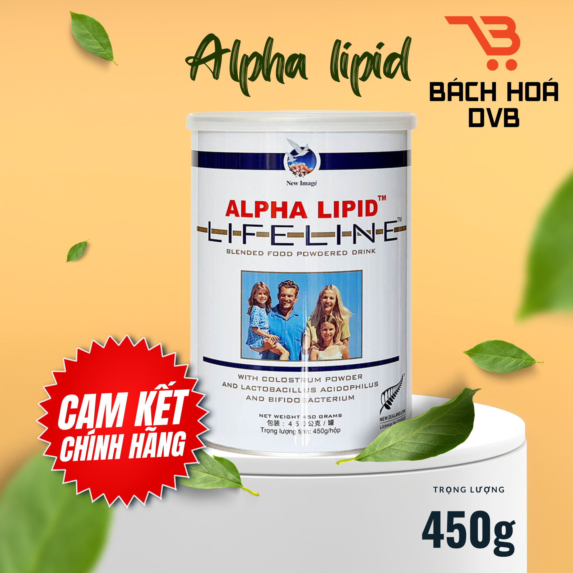 Sữa non Alpha Lipid Lifeline 450g Từ New Zealand Hàng Nhập Khẩu Chính Hãng