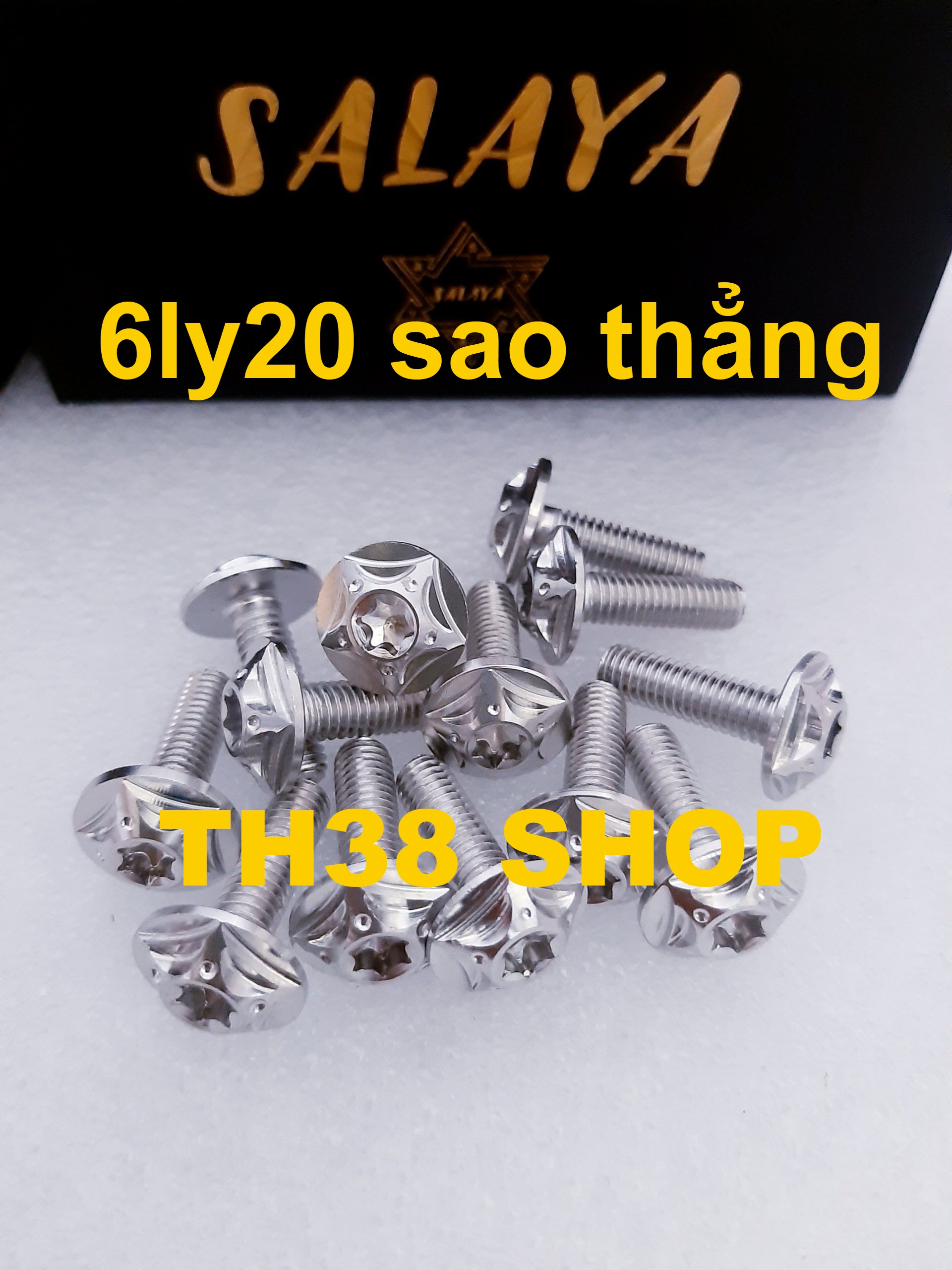 ốc đầu dù 6ly15, 6ly20 salaya mẫu 5 cạnh [chọn size bên dưới]