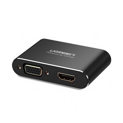 Bộ chuyển lightning, micro usb,usb type c sang hdmi và vga ugreen 30963