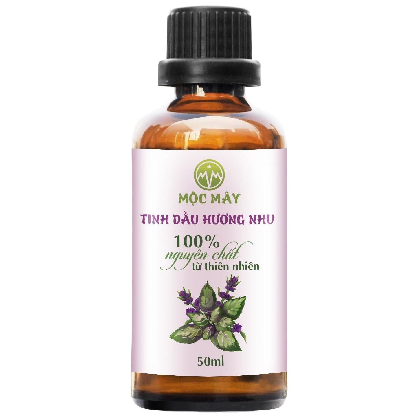 Tinh dầu hương nhu 50ml nguyên chất Mộc Mây - tinh dầu nguyên chất từ thiên nhiên xông phòng, thơm phòng, thư giản, đuổi muỗi, chăm sóc tóc, dưỡng tóc