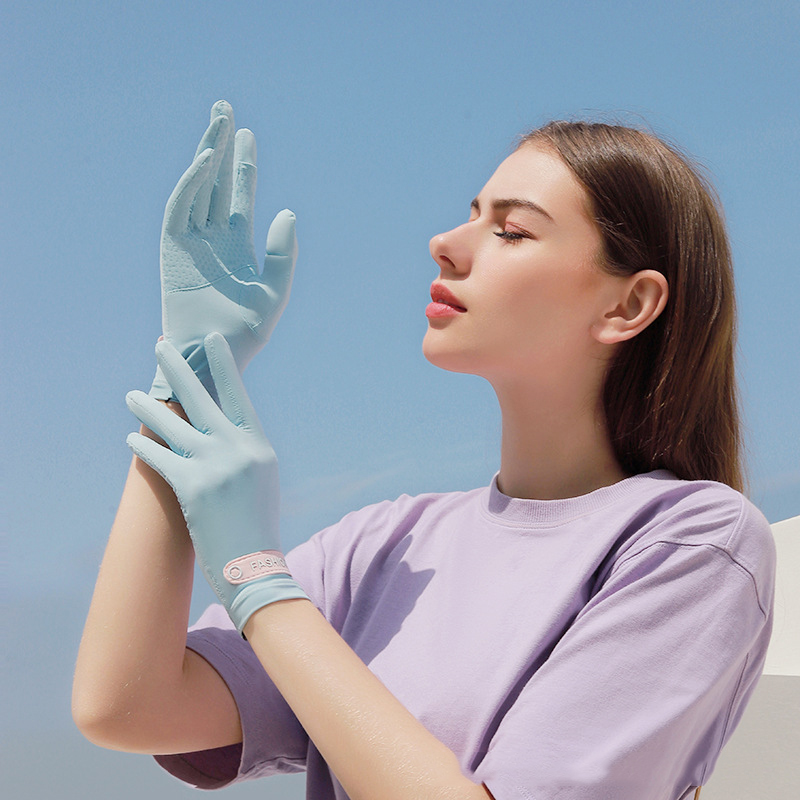 Găng tay chống nắng nữ eXtreme GN1102 vải lụa băng thoáng mát, chống tia UV, UPF 50+ cảm ứng điện thoại, chống nắng đi xe, thể thao ngoài trời