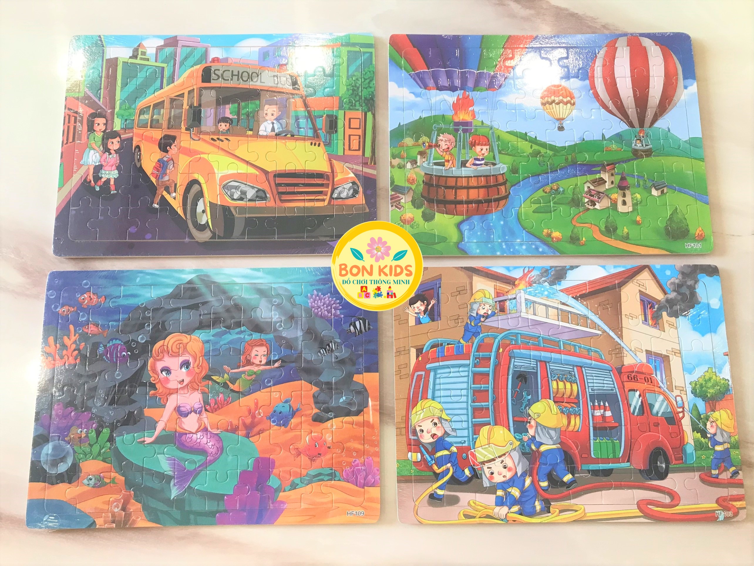 Tranh xếp hình 60 miếng puzzle - Đồ chơi giáo dục thông minh trẻ em