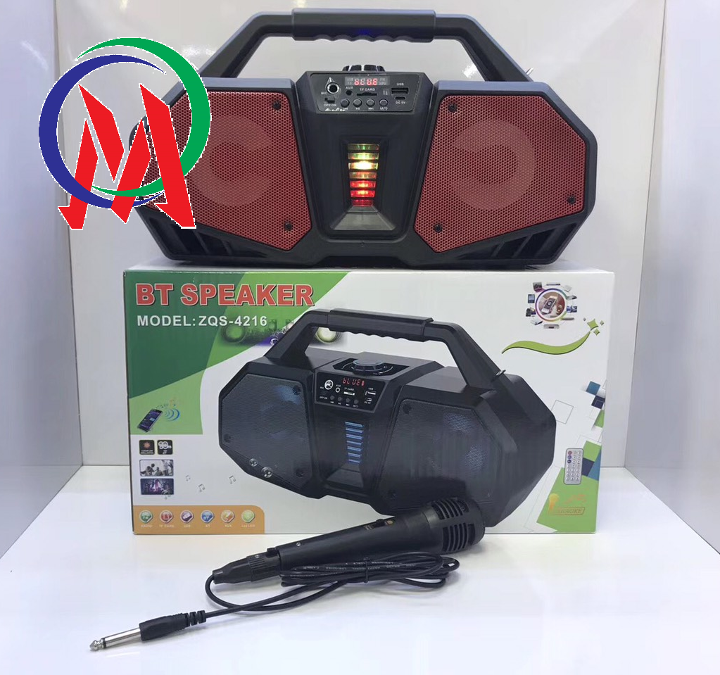 Loa karaoke bluetooth zqs-4216 tặng kèm micro dây