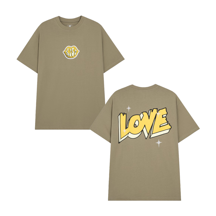 Áo Phông Nam Nữ INSIDEMEN In Hình Đôi Môi Chữ LOVE Áo Thun Đôi Tay Lỡ Unisex Form Rộng Cotton ITS047S3