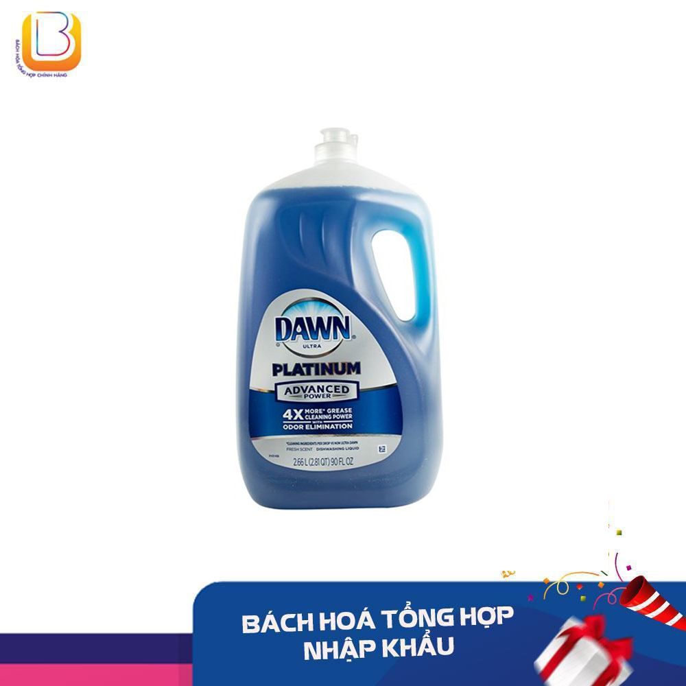 Nước rửa chén dawn platium advanced power liquid dish soap 2.66l