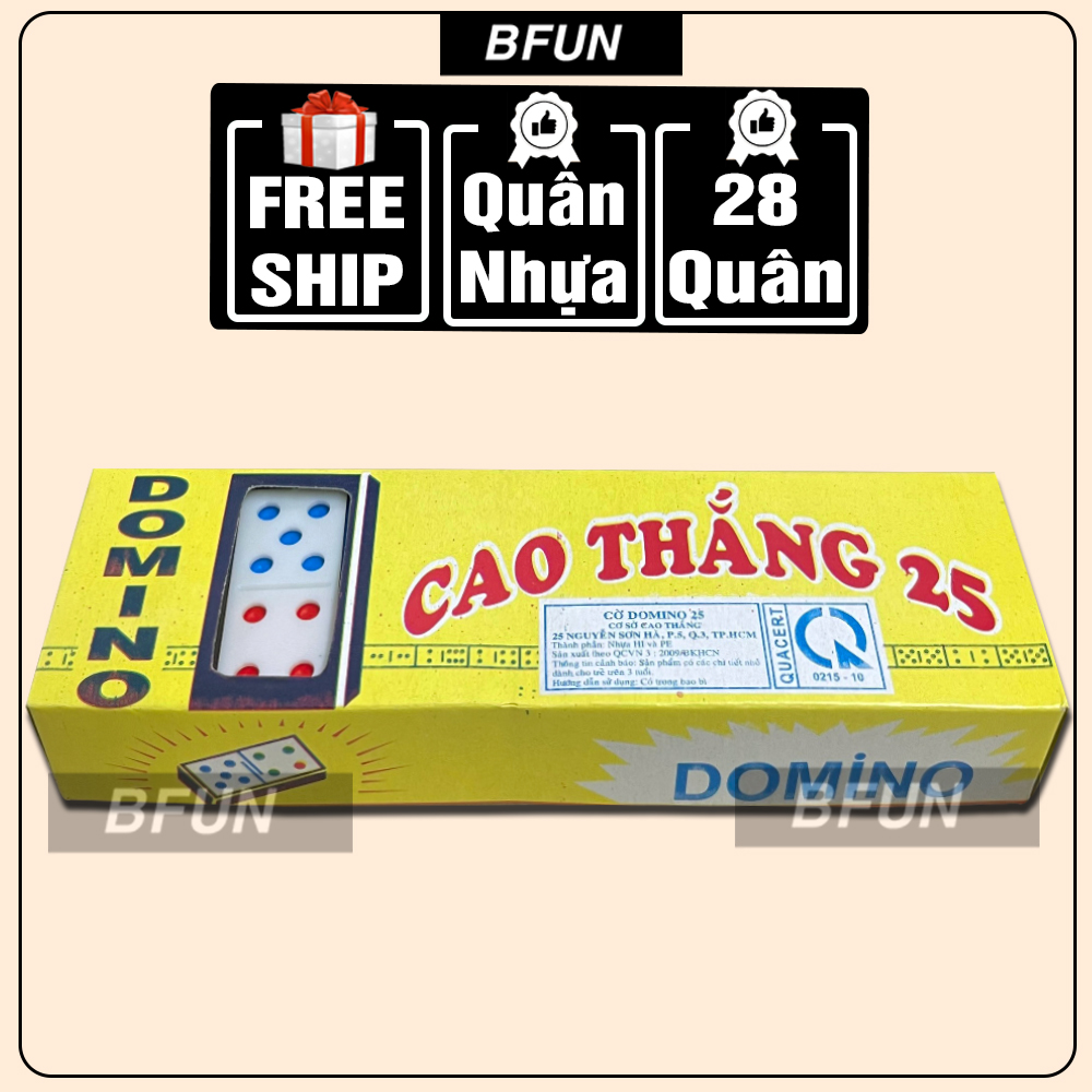 Cờ Domino Nhựa Cao Cấp - Bộ Cờ Domoni Giá Rẻ, Đô ni nô, Boardgame Đồ Chơi Trẻ Em BFUN