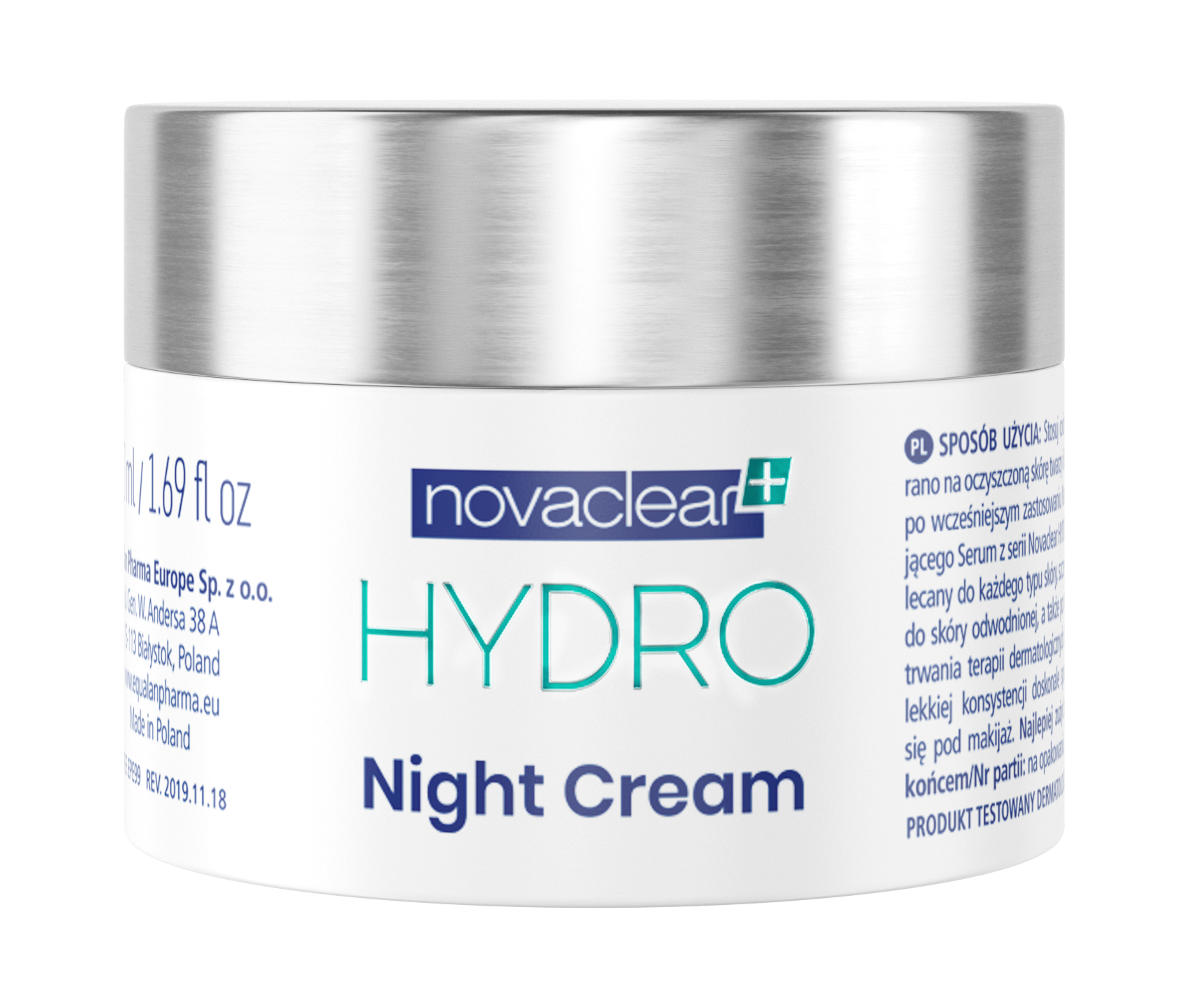 Novaclear+ hydro night cream kem hydro cấp ẩm, giữ nước , chống lão hóa ban đêm