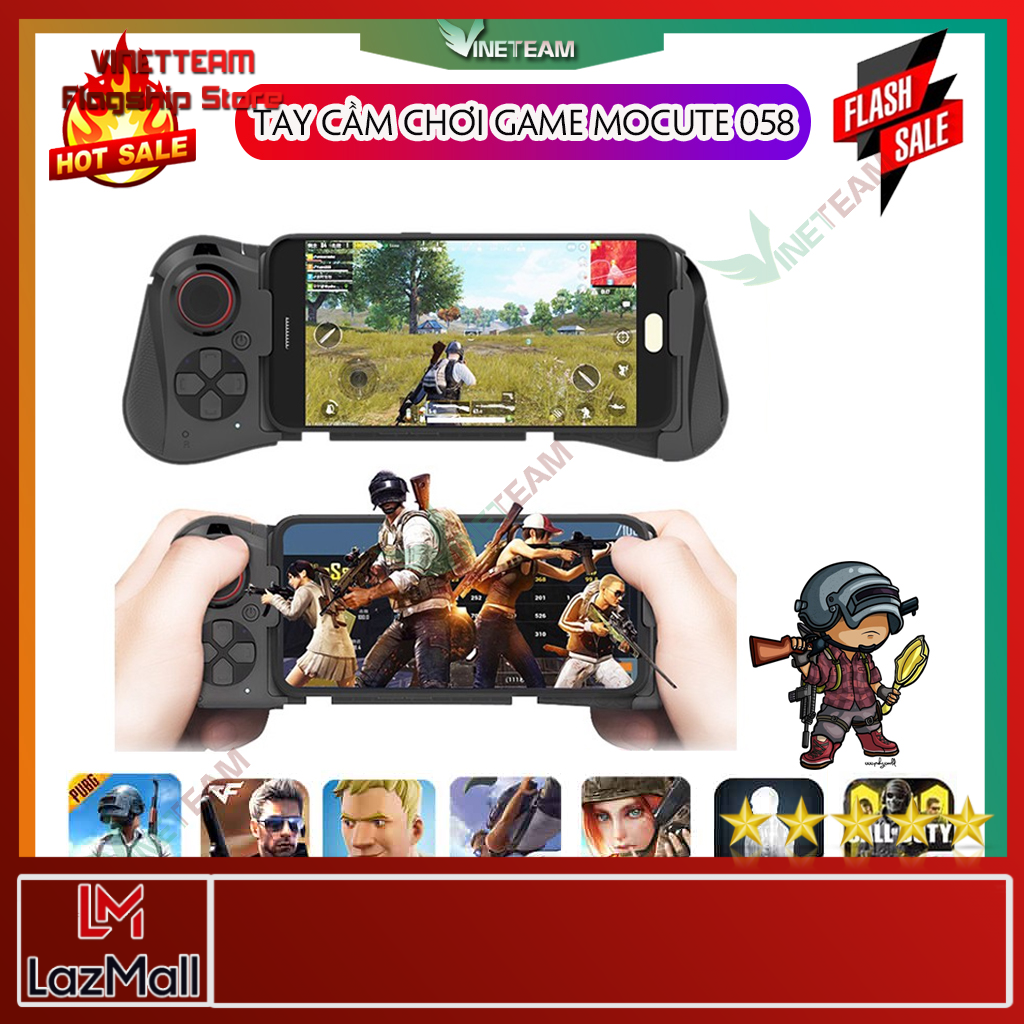 VINETTEAM Tay cầm chơi games MOCUTE 058 không dây kết nối Bluetooth dành cho Adroid / PC - Bh 6 tháng